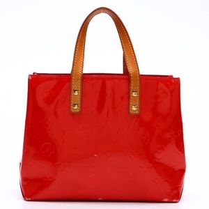 Authentic! Louis Vuitton Reade PM Tote in Monogram Vernis and Vachetta Leather
